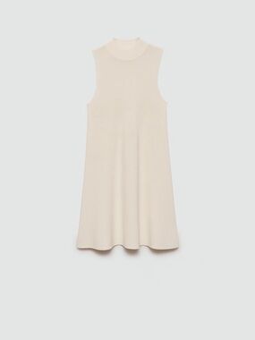 Mango Sleeveless Mock-Neck Knitted Mini Dress